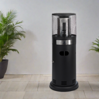 electriQ Outdoor Freestanding Bullet Gas Heater - Black electriQ Outdoor Freestanding Bullet Gas Heater - Black