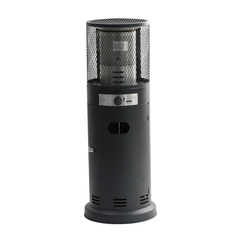 electriQ Outdoor Freestanding Bullet Gas Heater - Black