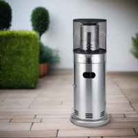 electriQ Outdoor Freestanding Bullet Gas Heater - Stainless Steel electriQ Outdoor Freestanding Bullet Gas Heater - Stainless Steel