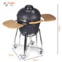 Boss Grill The Egg XL - 22 Inch Ceramic Kamado Style Charcoal Egg BBQ Grill - with Free Cover & Pizza Stone