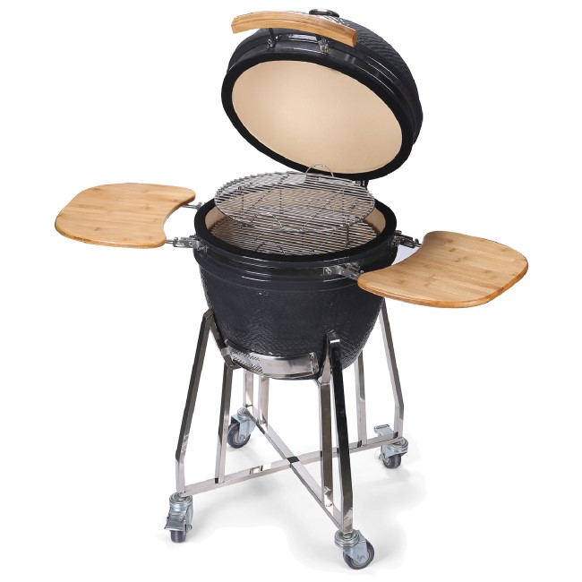 Boss Grill The Egg XL - 22 Inch Ceramic Kamado Style Charcoal Egg BBQ Grill - with Free Cover & Pizza Stone