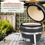 Boss Grill The Egg XS - 15 Inch Ceramic Kamado Style Charcoal Smoker BBQ Grill