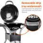Boss Grill Compact Electric BBQ Grill With Cover - Black