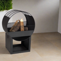 electriQ Fireplace Style Wood Burning Outdoor Garden Fire Pit