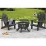 electriQ Wood or Charcoal Burning Fire Pit with BBQ Grill Function