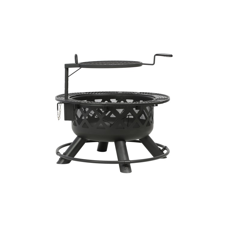 electriQ Fire pit with grill function