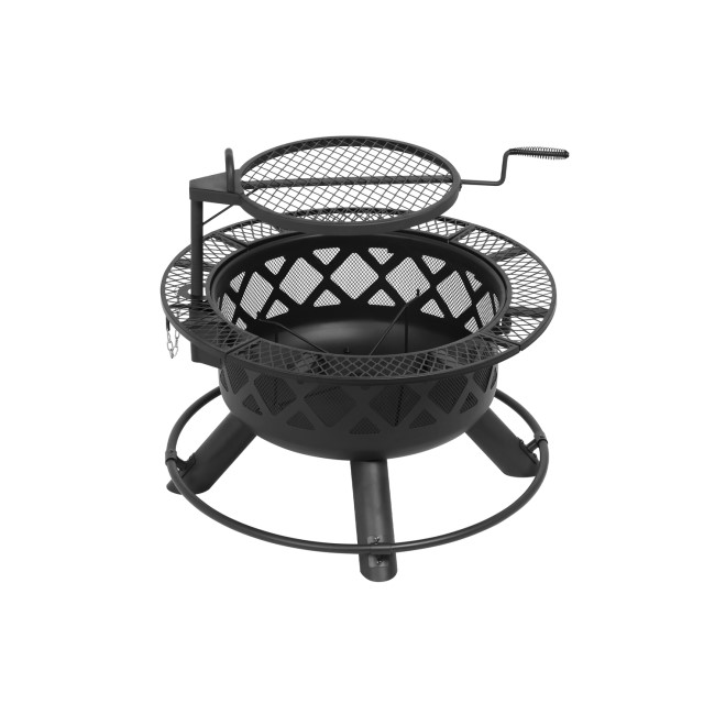 electriQ Fire pit with grill function