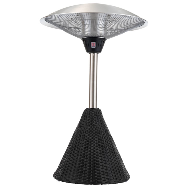 electriQ Mushroom Style Electric Table Top Heater - Rattan