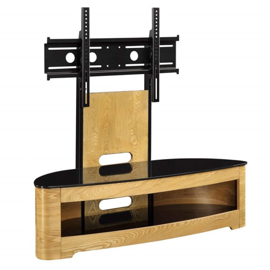 Jual Furnishings Curved Oak Cantilever TV Unit 