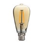 electriQ ST64 Smart dimmable Wifi filament bulb with B22 bayonet fitting - Smoked Amber finish - Alexa & Google Home compatible