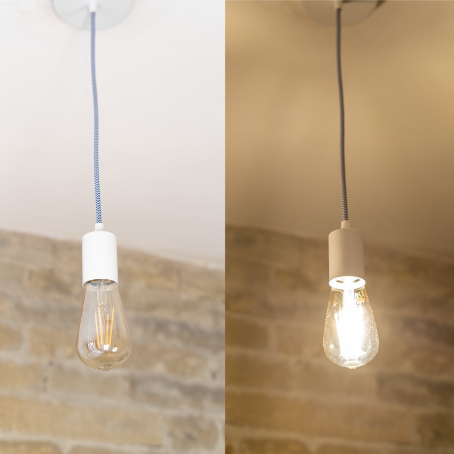 electriQ ST64 Smart dimmable Wifi filament bulb with B22 bayonet fitting - Smoked Amber finish - Alexa & Google Home compatible