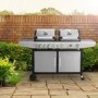 Boss Grill Premium Dual Fuel - 2 Burner Dual Fuel BBQ Grill with Side Burner - Stainless Steel