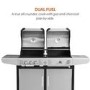 Boss Grill Premium Dual Fuel - 2 Burner Dual Fuel BBQ Grill with Side Burner - Stainless Steel