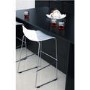 Single Trent Bar Stool in White with Chrome Legs