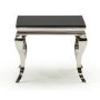 Louis Black Mirrored Side Table - Vida Living