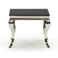 Louis Black Mirrored Side Table - Vida Living Louis Black Mirrored Side Table - Vida Living