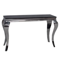 Black Mirrored Console Table - Vida Living Louis