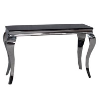 Black Mirrored Console Table - Vida Living Louis Black Mirrored Console Table - Vida Living Louis