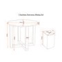 Seconique Charisma White Gloss Dining Set + 4 Stowaway Dining Chairs