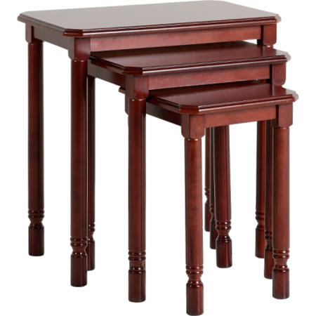 Seconique Brunton Nest Of Tables In Mahogany