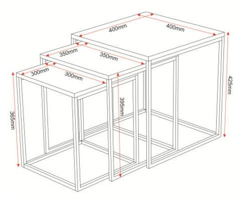 nest of tables dimensions