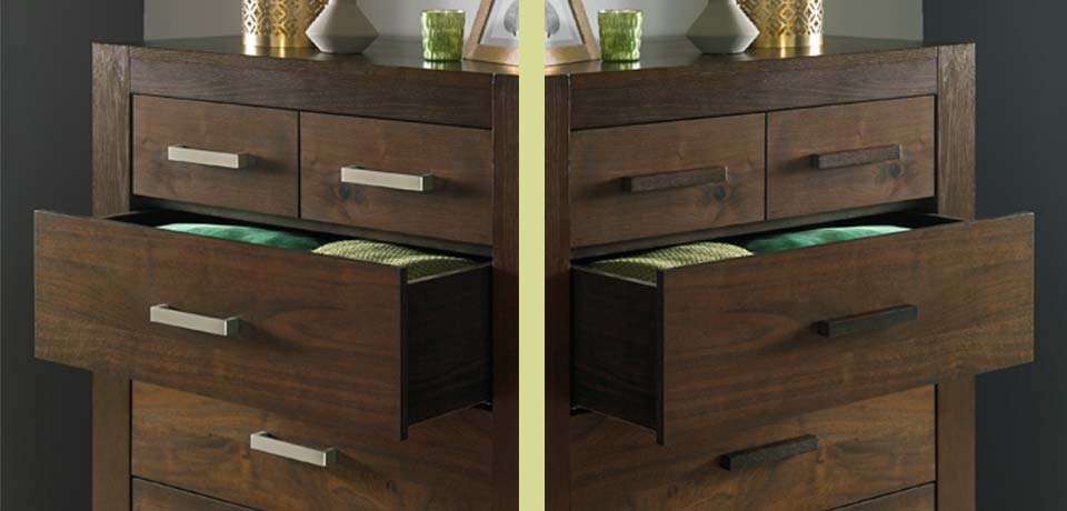 bentley designs lyon walnut 6 drawer chest of drawers | furniture123