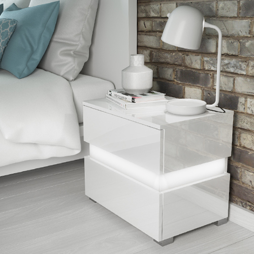 led bedside drawers