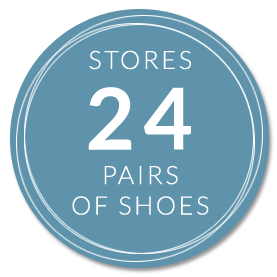 stores 24 pairs of shoes