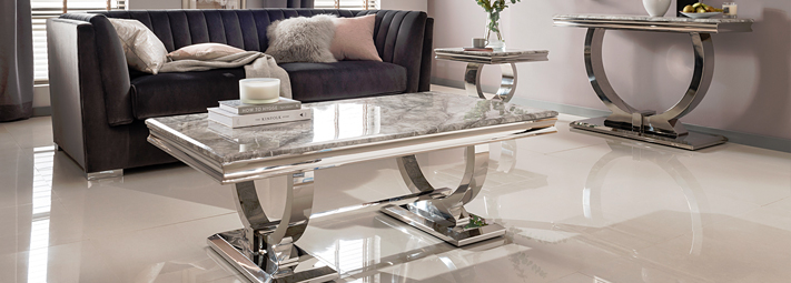 mirrored and glass living room collections | furniture 123