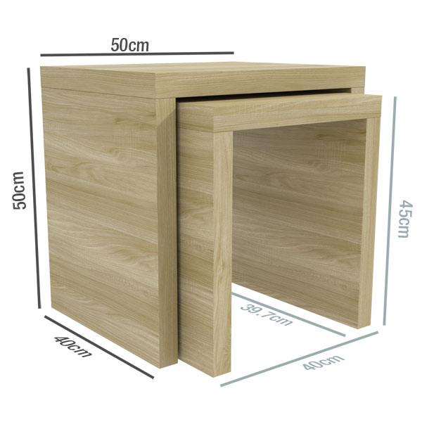 Bailey Nest of Tables Dimensions