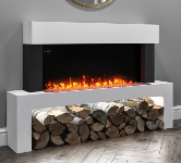 White Electric Wooden Fireplaces