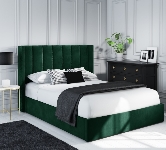Green King Size Velvet Beds.