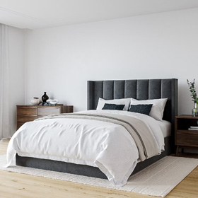 Grey Small Double Beds