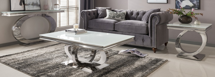 mirrored living room furniture set