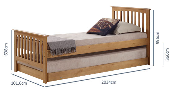 oxford captain bed dimensions