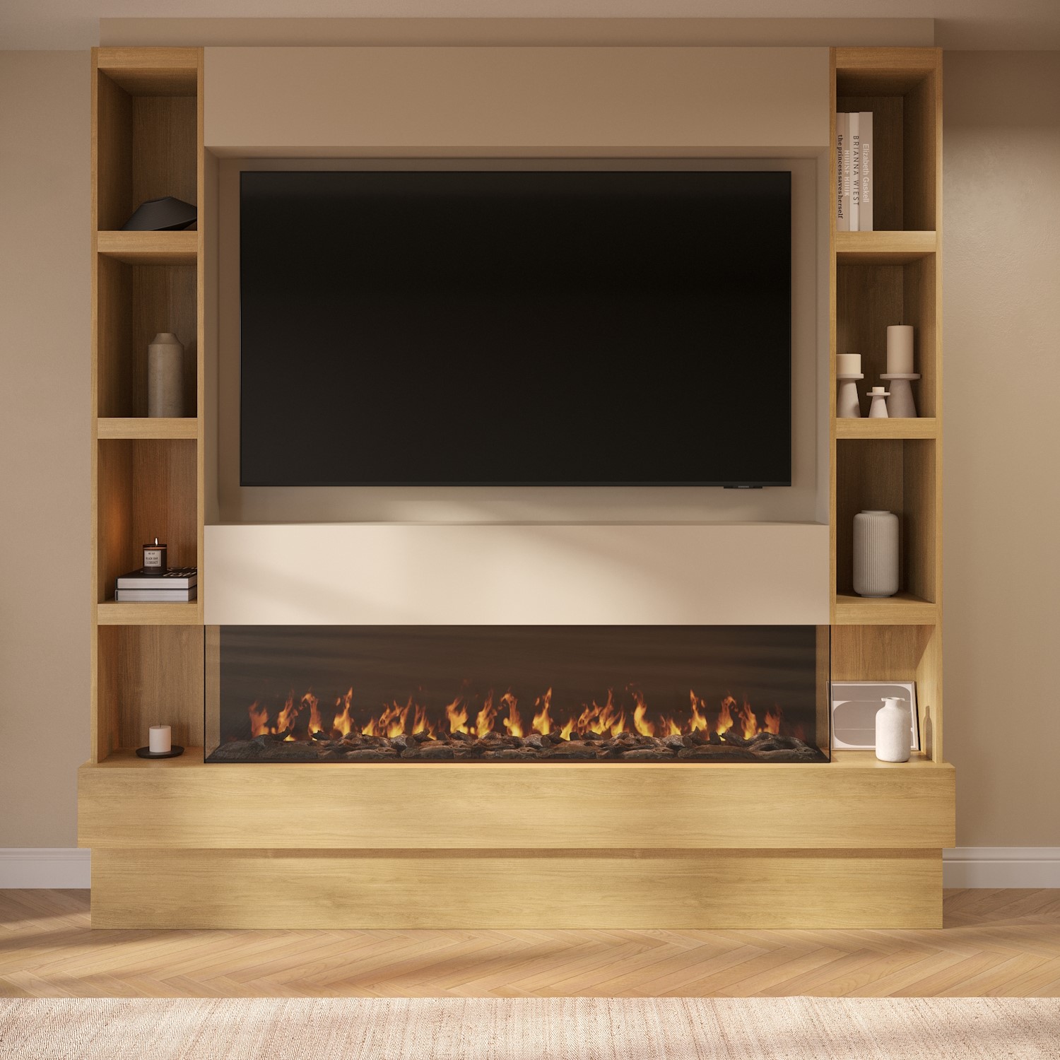 Oak shelving