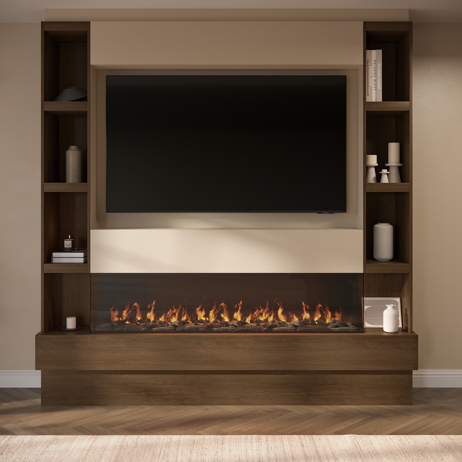 walnut shelving