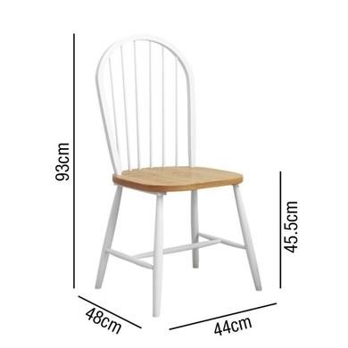 Small Round Dining Table with Chairs in Wood White Rhode