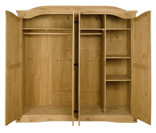 COR018 4 door wardrobe inside