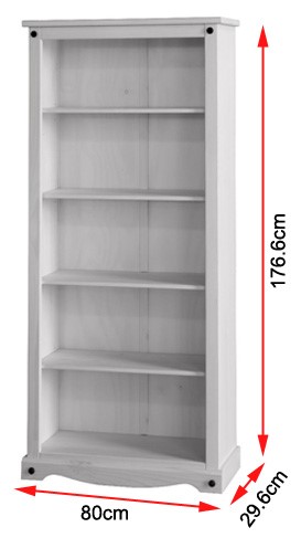 CRW913 Bookcase with dimensions