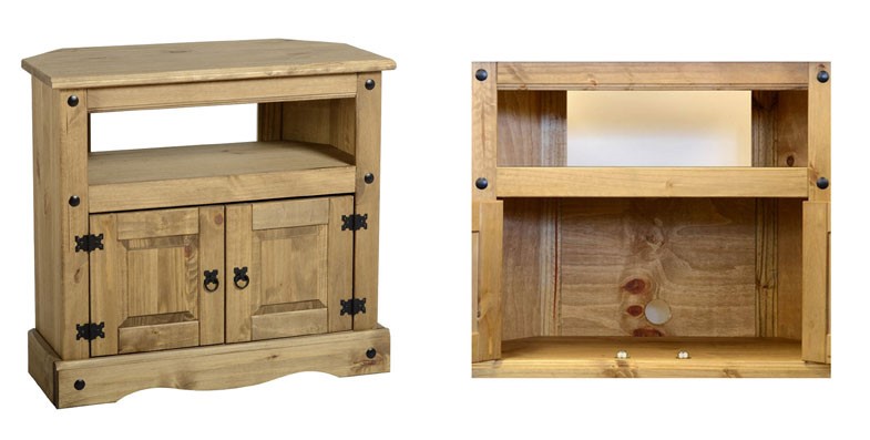 Corona TV unit open and closed