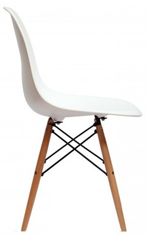Eiffel chair in white side view