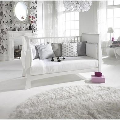 Izziwotnot Bailey Sleigh Cot Bed in White Furniture123