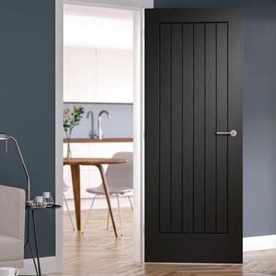 Internal Black Cottage Door - 2040 x 826 x 40mm - Suffolk - XL