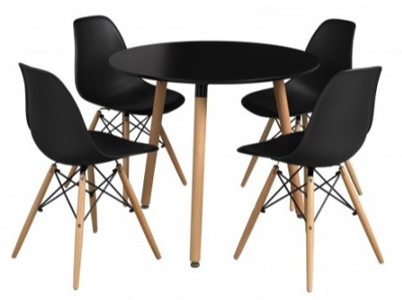 LPD Limited Orly Round Table In Black - Furniture123
