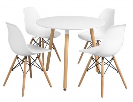 LPD Limited Orly Round Table In White - Furniture123
