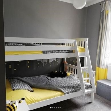 GRADE A1 Oxford Triple Bunk Bed in White Small Double