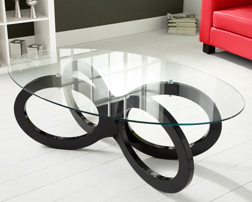 QJ007 Looped leg table in black